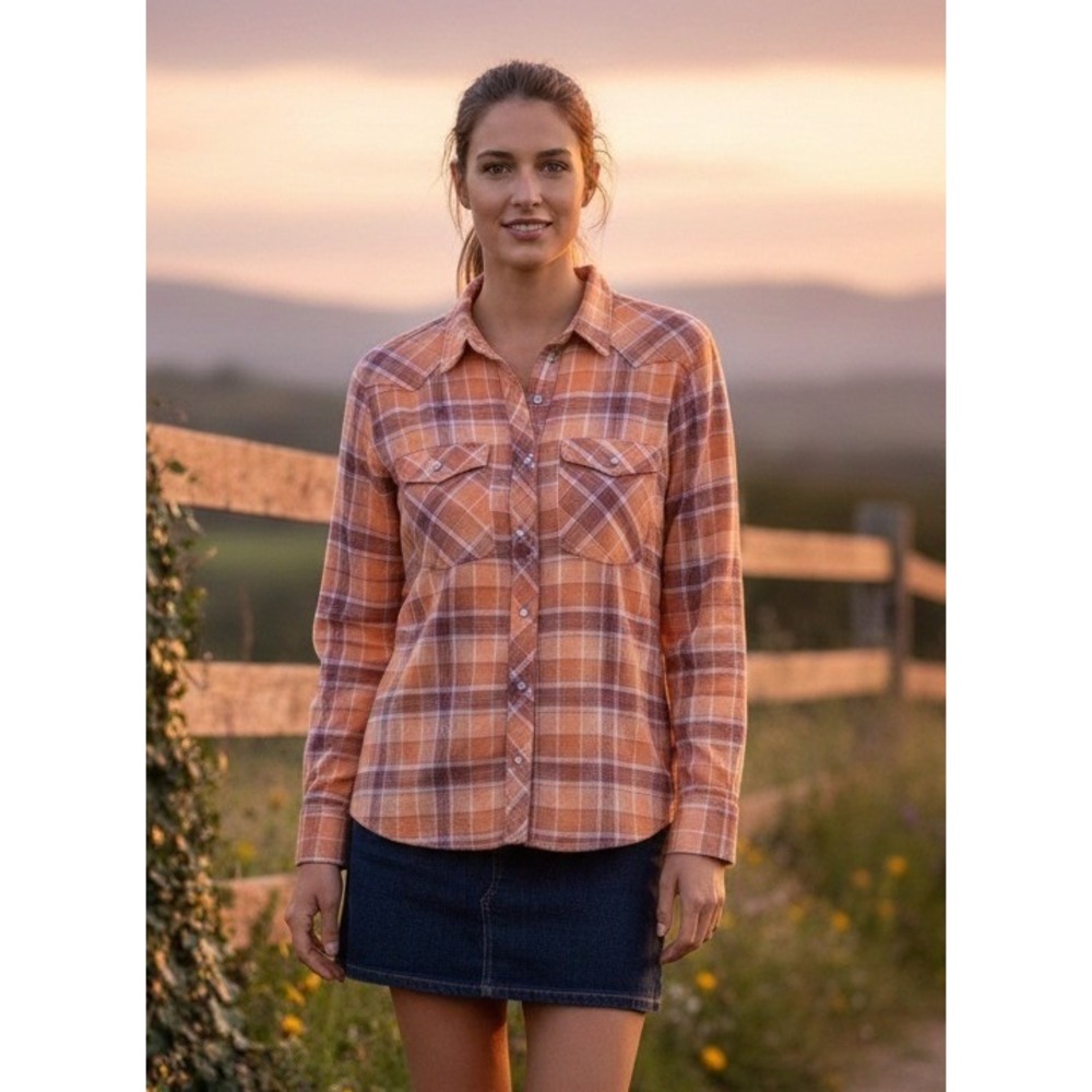Roper Women's Plaid Western Pearl Snap Shirt Durango Silverton Colorado Rodeo XL